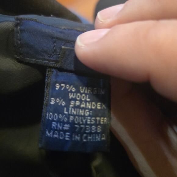 Tailored Wool Blazer Charcoal Gray Size 2 - Picture 4 of 11